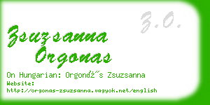 zsuzsanna orgonas business card